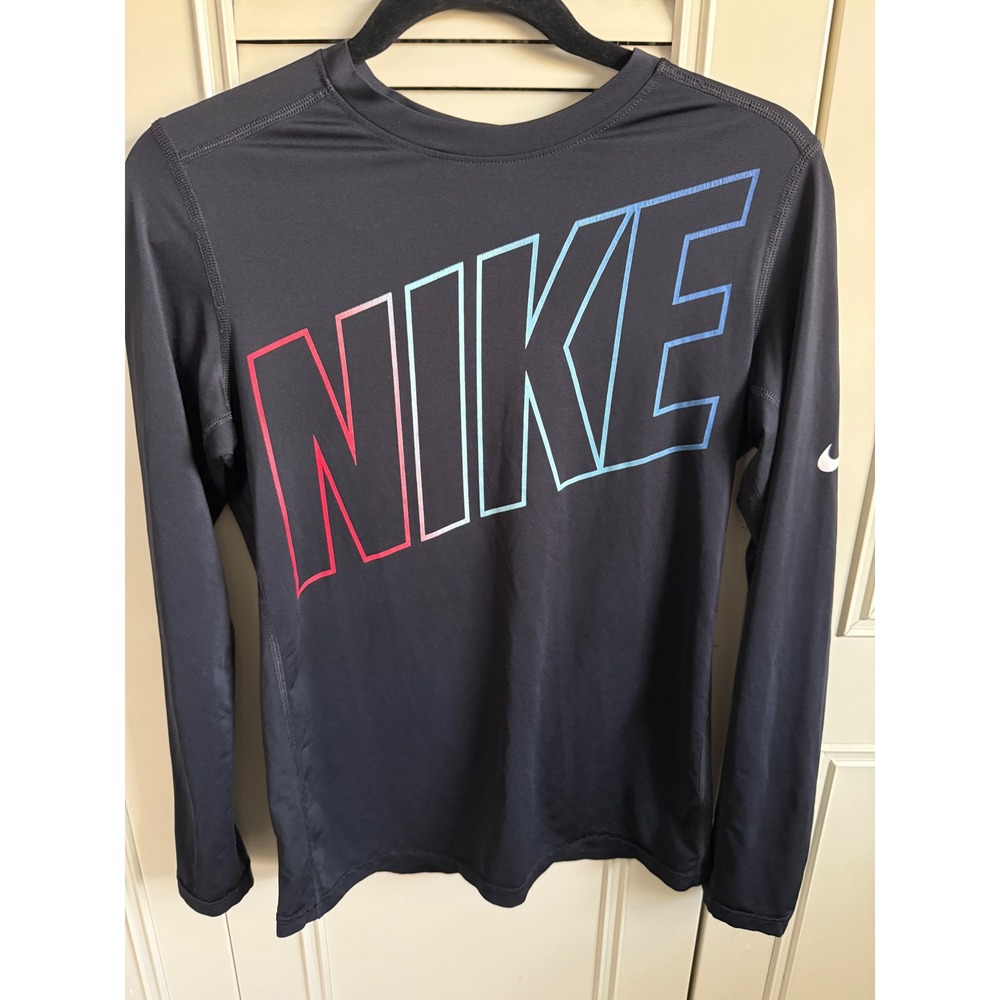 Nike Dri Fit‎ Fitted Long Sleeve Athletic Shirt size kids XL